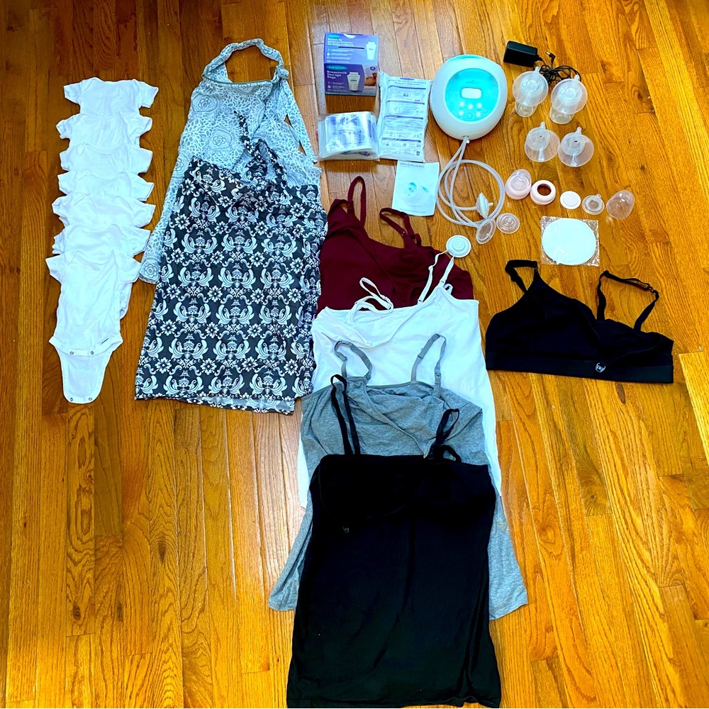 Nursing Bundle- SpeCtra S1 Plus Pump w/All Pieces + 15 Other Nursing Items